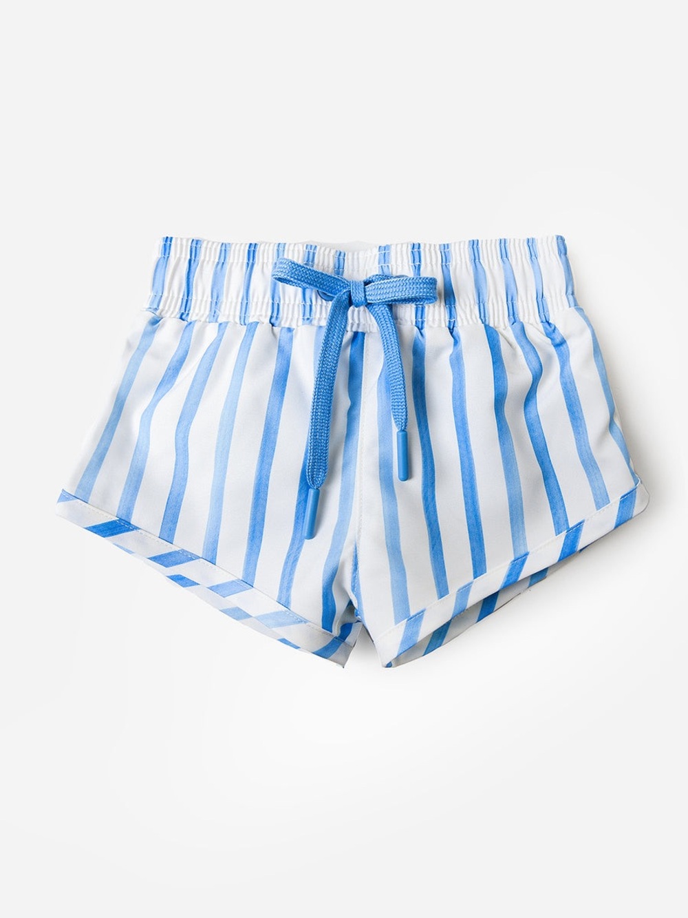 Minnow Kids Blue & White Striped Swim Trunks